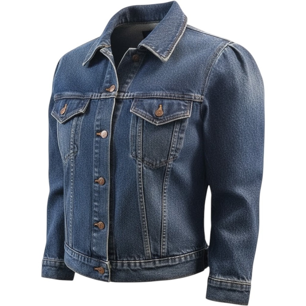 Vintage Sears Roebucks Western Wear Denim Jacket Medium Wash Trucker Blue